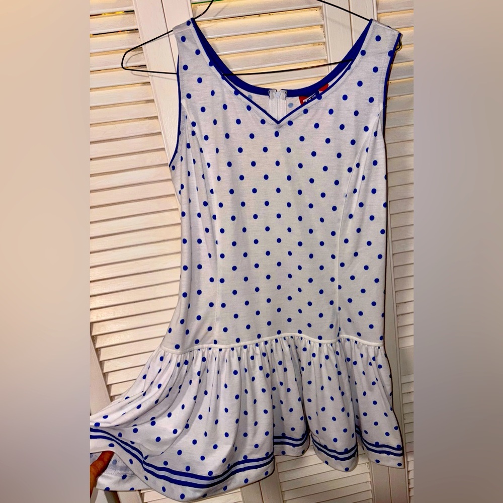 Tennis/short/active sport dress, Tail, size S, blue dots/white, new with tags